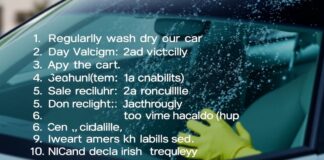 10 Daily Habits for a Flawless DIY Car Care Routine 1. Regularly Wash Your Car 2. Dry Your Car Thoroughly 3. Apply Wax or Sealant 4. Clean the Interior 5. Vacuum Regularly 6. Protect Your Paint 7. Clean Windows Inside and Out 8. Check and Maintain Tire Pressure 9. Inspect and Replace Wipers 10. Keep Your Car Organized