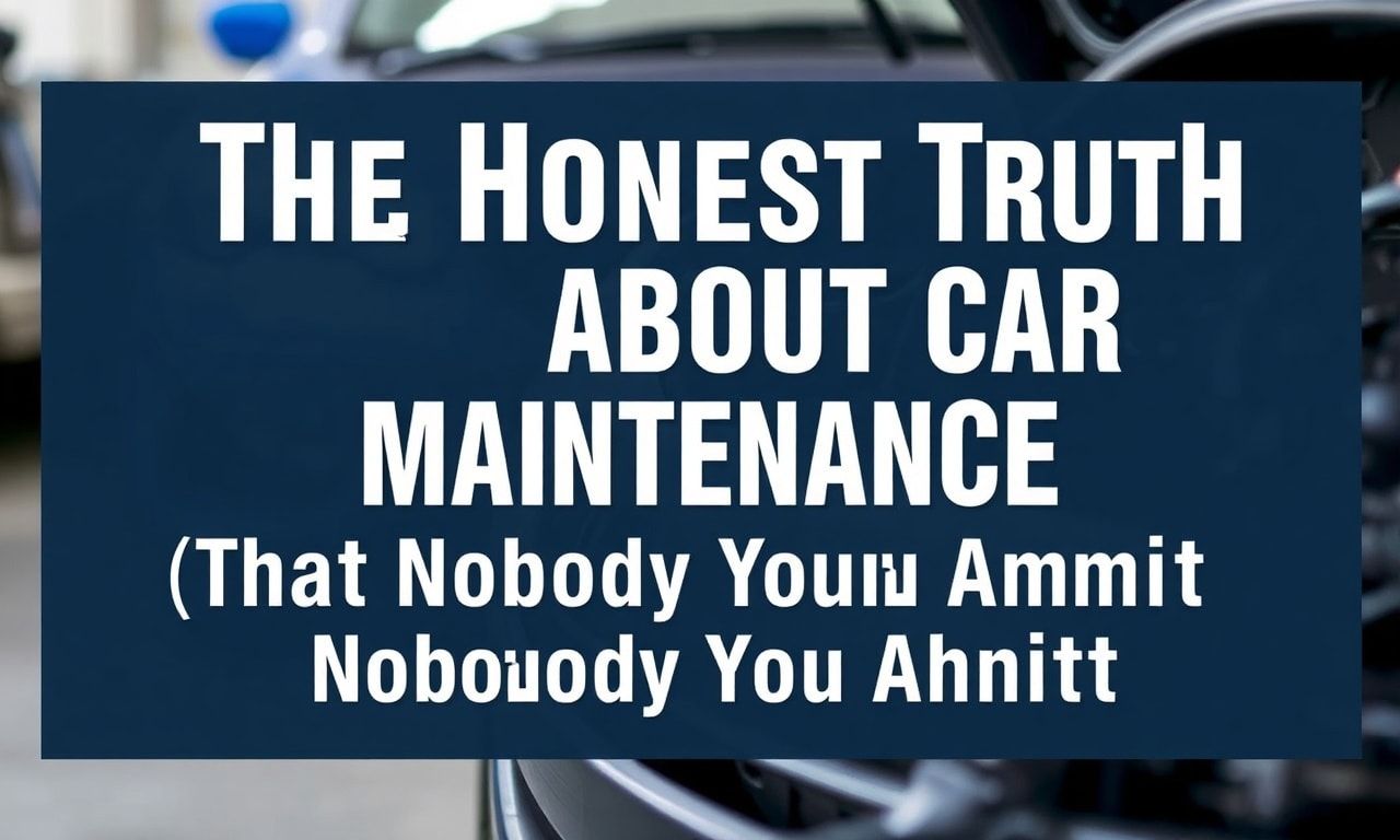 The Honest Truth About Car Maintenance (That Nobody Wants to Admit)