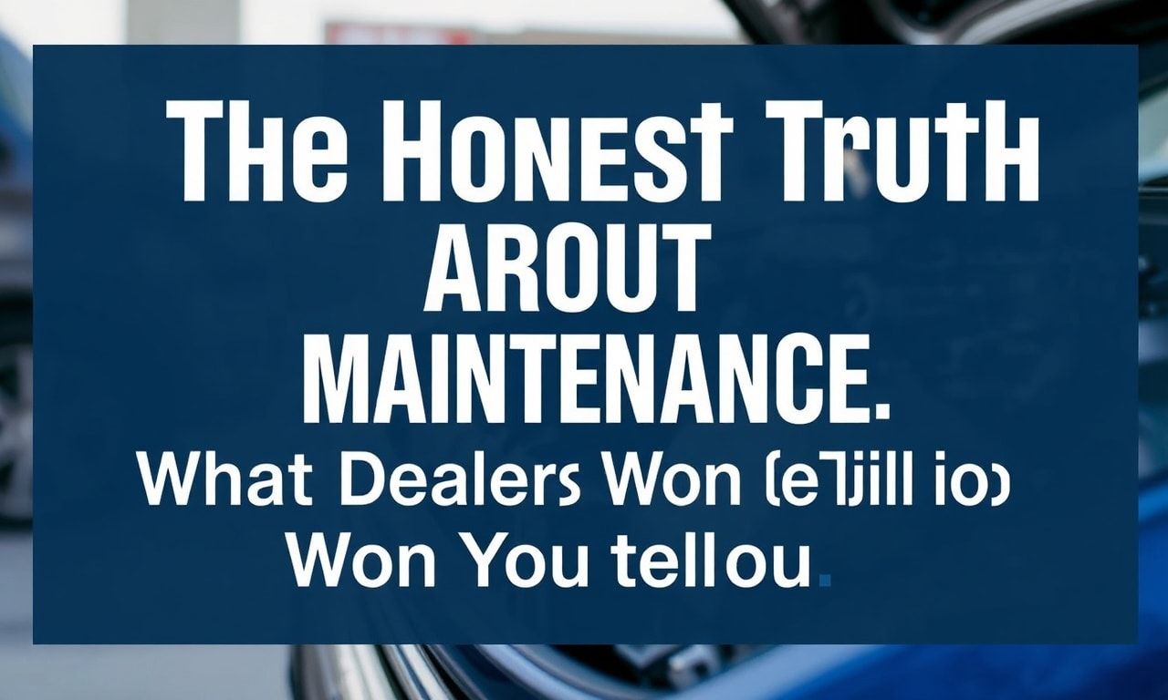 The Honest Truth About Car Maintenance: What Dealers Won't Tell You