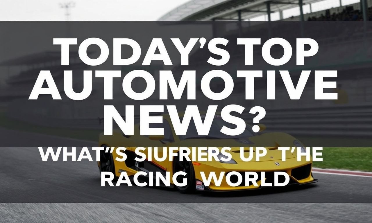 Today's Top Automotive News: What's Shaking Up the Racing World?